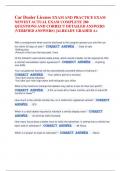Car Dealer License EXAM AND PRACTICE EXAM  NEWEST ACTUAL EXAM COMPLETE 280  QUESTIONS AND CORRECT DETAILED ANSWERS  &lpar;VERIFIED ANSWERS&rpar; &vert;ALREADY GRADED A&plus;