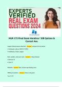 NUR 172 Final Exam Hondros&sol; 108 Quizzes & Correct Ans&period; 