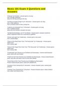 Music 101 Exam 4 Questions and Answers