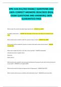 EPIC CLN 251&sol;252 EXAM&sol;&sol; QUESTIONS AND  100&percnt; CORRECT ANSWERS 2024&sol;2025 &lpar;REAL  EXAM QUESTIONS AND ANSWERS&rpar; 100&percnt;  GUARANTEED PASS
