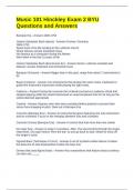 Music 101 Hinckley Exam 2 BYU Questions and Answers