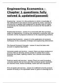 Engineering Economics - Chapter 1 questions fully solved & updated&lpar;passed&rpar;&period;