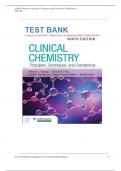 Test Bank for Clinical Chemistry Principles&comma; Techniques&comma; and Correlations 9th Edition by Michael L&period; Bishop&vert; 9781284238860&vert; All Chapters 1-31&vert; LATEST