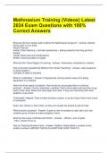 Mathnasium Training &lpar;Videos&rpar; Latest 2024 Exam Questions with 100&percnt; Correct Answers 