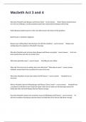 Macbeth Act 3 and 4 Certification Revised Exam With Multiple Choices And Verified Answers&period;