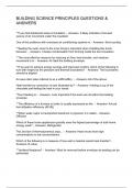 BUILDING SCIENCE PRINCIPLES QUESTIONS & ANSWERS