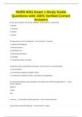 NURS 6011 Exam 1 Study Guide Questions with 100&percnt; Verified Correct Answers