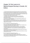 Chapter 10&colon; Pain Lewis et al&period;&colon; Medical-Surgical Nursing in Canada&comma; 3rd Edition QUESTIONS AND CORRECT DETAILED ANSWERS WITH RATIONALES 2025&sol;2026 &lpar;VERIFIED ANSWERS&rpar; &vert;ALREADY GRADED A&plus;
