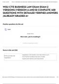 WGU C713 BUSINESS LAW EXAM EXAM 2 VERSIONS &lpar;VERSION A AND B&rpar; COMPLETE 400 QUESTIONS WITH DETAILED VERIFIED ANSWERS &sol;ALREADY GRADED A&plus;