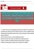 EVOLVE HESI PHARMACOLOGY EXAM 2024&sol; LATEST UPDATE EXAM WITH CORRECT DETAILED AND VERIFIED ANSWERS WITH RELEVANT FEEDBACK 100&percnt; GUARANTEED PASS &vert;&vert;A&plus; GUIDE