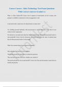 Course Careers - Sales Technology Test Exam Questions  With Correct Answers Graded A&plus;