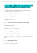 Certified Fiber Optics Final Exam