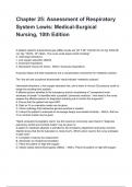 Chapter 25&colon; Assessment of Respiratory System Lewis&colon; Medical-Surgical Nursing&comma; 10th Edition QUESTIONS AND CORRECT DETAILED ANSWERS WITH RATIONALES 2025&sol;2026 &lpar;VERIFIED ANSWERS&rpar; &vert;ALREADY GRADED A&plus;