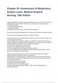 Chapter 25&colon; Assessment of Respiratory System Lewis&colon; Medical-Surgical Nursing&comma; 10th Edition QUESTIONS AND CORRECT DETAILED ANSWERS WITH RATIONALES 2025&sol;2026 &lpar;VERIFIED ANSWERS&rpar; &vert;ALREADY GRADED A&plus;