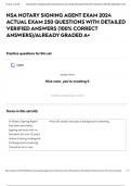 NSA NOTARY SIGNING AGENT EXAM 2024 ACTUAL EXAM 250 QUESTIONS WITH DETAILED VERIFIED ANSWERS &lpar;100&percnt; CORRECT ANSWERS&rpar;&sol;ALREADY GRADED A&plus;