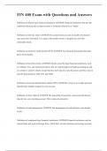 FIN 400 Exam with Questions and Answers