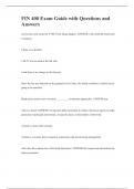 FIN 400 Exam Guide with Questions and Answers