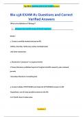 Bio 156 EXAM &num;1 Questions andBio 156 EXAM &num;1 Questions and Correct  Verified Answers Correct  Verified Answers