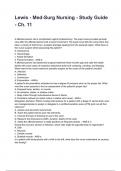 Lewis - Med-Surg Nursing - Study Guide - Ch&period; 11 QUESTIONS AND CORRECT DETAILED ANSWERS WITH RATIONALES 2025&sol;2026 &lpar;VERIFIED ANSWERS&rpar; &vert;ALREADY GRADED A&plus;
