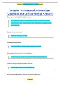 bnns502 - male reproductive system Questions and Correct Verified Answers