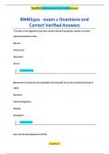BNNS502 - exam 1 Questions and  Correct Verified Answers