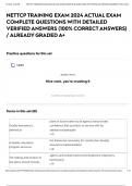 NETTCP TRAINING EXAM 2024 ACTUAL EXAM COMPLETE QUESTIONS WITH DETAILED VERIFIED ANSWERS &lpar;100&percnt; CORRECT ANSWERS&rpar; &sol; ALREADY GRADED A&plus;