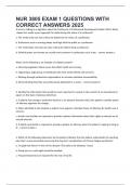 NUR 3805 EXAM 1 QUESTIONS WITH CORRECT ANSWERS 2025&period;