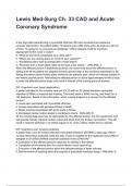 Lewis Med-Surg Ch&period; 33 CAD and Acute Coronary Syndrome QUESTIONS AND CORRECT DETAILED ANSWERS WITH RATIONALES 2025&sol;2026 &lpar;VERIFIED ANSWERS&rpar; &vert;ALREADY GRADED A&plus;