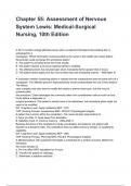 Chapter 55&colon; Assessment of Nervous System Lewis&colon; Medical-Surgical Nursing&comma; 10th Edition Questions and Answers with Explanations &lpar;2026&sol;2027&rpar;