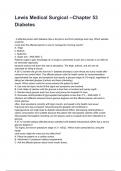 Lewis Medical Surgical --Chapter 53 Diabetes Questions and Answers Updated &lpar;2026&sol;2027&rpar; &lpar;Verified Answers&rpar;