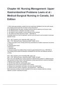 Chapter 44&colon; Nursing Management&colon; Upper Gastrointestinal Problems Lewis et al&period;&colon; Medical-Surgical Nursing in Canada&comma; 3rd Edition &lpar;2026 &sol; 2027&rpar;  Questions and Revised Correct Answers