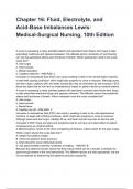 Chapter 16&colon; Fluid&comma; Electrolyte&comma; and Acid-Base Imbalances Lewis&colon; Medical-Surgical Nursing&comma; 10th Edition Questions and Answers with Explanations &lpar;2026&sol;2027&rpar;