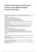 Chapter 68&colon; Emergency and Disaster Nursing Lewis&colon; Medical-Surgical Nursing&comma; 10th Edition&comma; Questions and Answers with Explanations &lpar;2026&sol;2027&rpar;