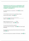 M100 FINAL EXAM ACTUAL QUESTIONS AND ANSWERS WITH VERIFIED SOLUTIONS 100&percnt; CORRECT &lpar;GRADED A&plus;&rpar;