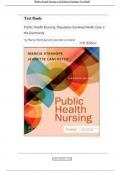 Test bank - public health nursing&colon; Population-Centered Health Care in the Community 11th edition &lpar;Stanhope&comma;2024&rpar;&comma; Latest Edition &vert;&vert; All Chapters