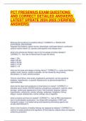 PCT FRESENIUS EXAM QUESTIONS AND CORRECT DETAILED ANSWERS LATEST UPDATE 2024-2025 &lpar;VERIFIED ANSWERS&rpar;