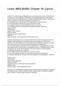 Lewis&colon; MED-SURG&colon; Chapter 16&colon; Cancer &lpar;2026 &sol; 2027&rpar; Questions and Verified Answers