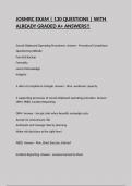 JOSMRC EXAM &vert; 130 QUESTIONS &vert; WITH ALREADY GRADED A&plus; ANSWERS&excl;&excl;