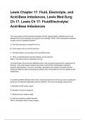 LEWIS MEDICAL SURGICAL NURSING 2025&sol;2026  ALL CHAPTERS QUESTIONS AND CORRECT DETAILED ANSWERS WITH RATIONALES  &lpar;VERIFIED ANSWERS&rpar; &vert;ALREADY GRADED A  &lpar;ALL BUNDLED HERE&excl;&excl;&excl;&rpar;