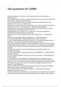 Test questions for CRRN QUESTIONS AND CORRECT DETAILED ANSWERS WITH RATIONALES 2025&sol;2026 &lpar;VERIFIED ANSWERS&rpar; &vert;ALREADY GRADED A&plus;