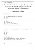 TEST BANK for Clinical Chemistry Principles&comma; Techniques&comma; and Correlations 9th Edition by Bishop Fody&comma; All 31 Chapters Covered&comma; Verified Latest Edition