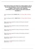SPECTRUM FIELD TECHNICIAN ONBOARDING FINAL EXAM 2024-2025&sol;REAL EXAM 70 QUESTIONS WITH CORRECT DETAILED AND VERIFIED ANSWERS&sol;LATEST UPDATE 2024-2025&sol;ALREADY GRADED A&plus;