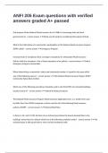 ANFI 205 Exam questions with verified answers graded A&plus; passed