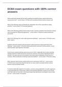 ECBA exam questions with 100&percnt; correct answers