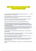 EMT FINAL-JB Learning Exam With Correct Answers 2024