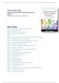Test bank for community and public health nursing 3rd edition rosanna demarco judith healey walsh chapter 1- 25&period;