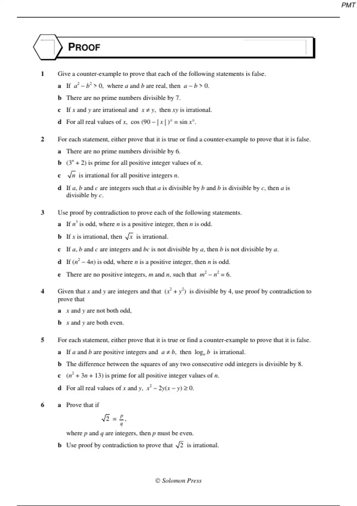 Proof Challenge Problems