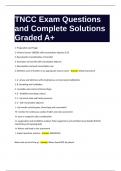 TNCC Exam Questions and Complete Solutions Graded A&plus;