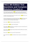 TNCC 8th Edition Test Questions and Complete Solutions Graded A&plus;