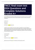 TNCC final exam test 2024 Questions and Complete Solutions Graded A&plus;